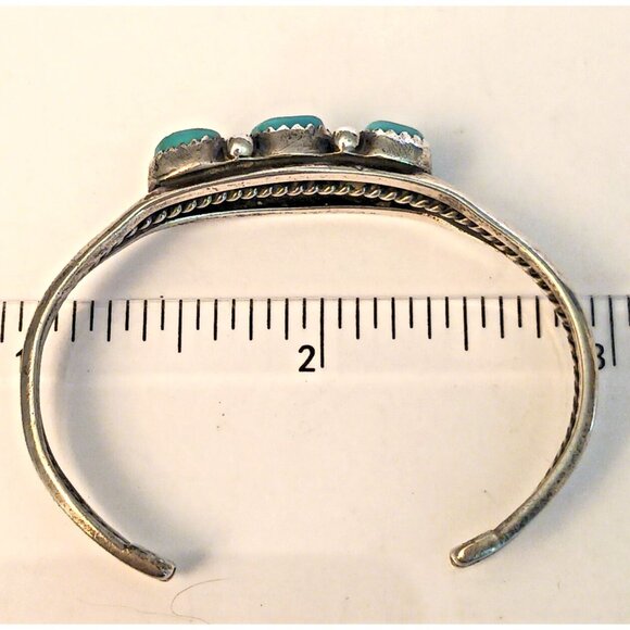 Native American Navajo Turquoise Child's Cuff (1577) - Picture 3 of 5